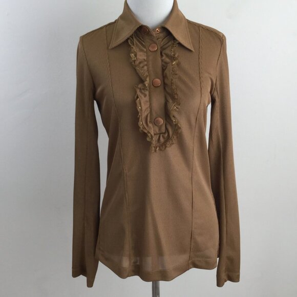 See by Chloe Copper Snap Button Blouse m - Picture 9 of 10